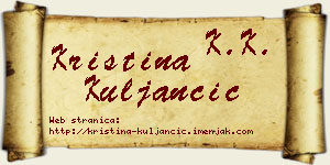 Kristina Kuljančić vizit kartica